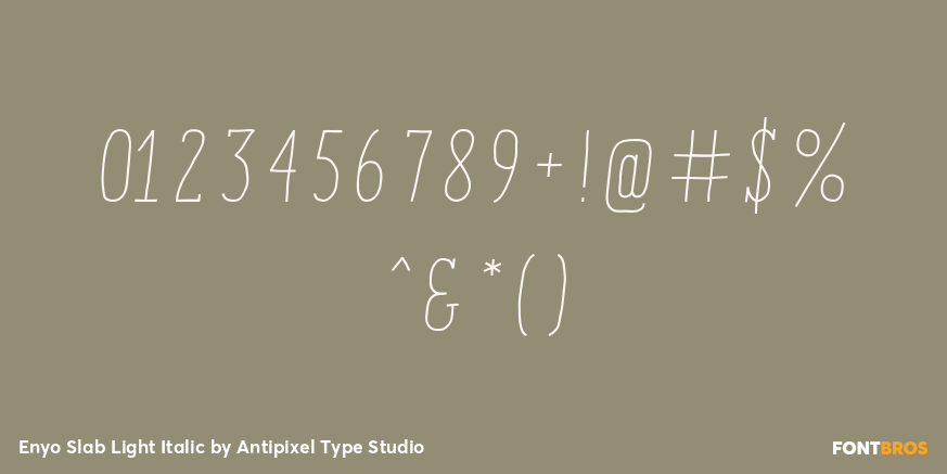 Enyo Slab Light Italic Font Poster #1