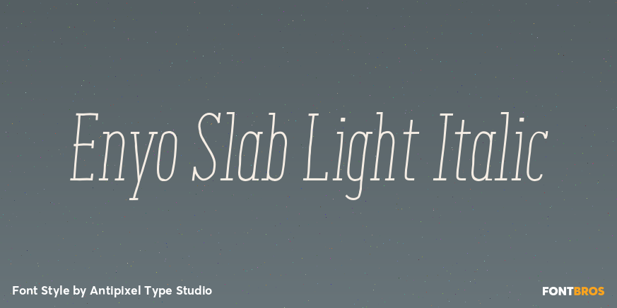 Enyo Slab Light Italic Poster