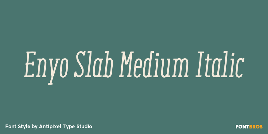 Enyo Slab Medium Italic Poster