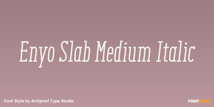 Enyo Slab Medium Italic Poster