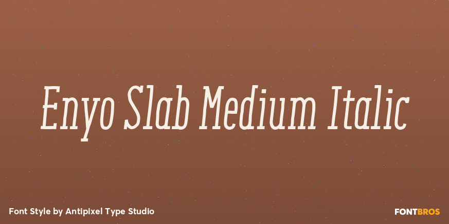 Enyo Slab Medium Italic Poster