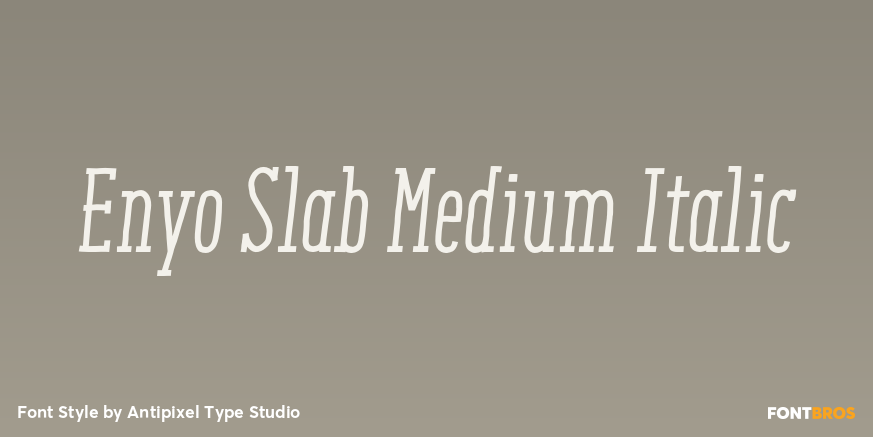 Enyo Slab Medium Italic Poster
