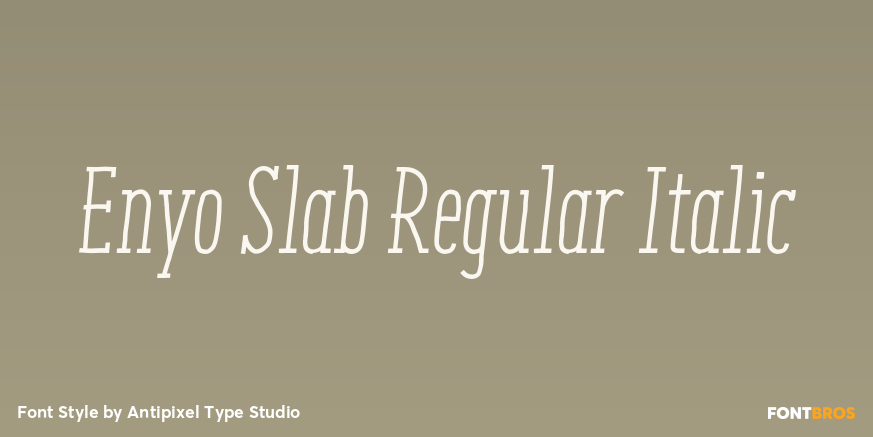 Enyo Slab Regular Italic Poster