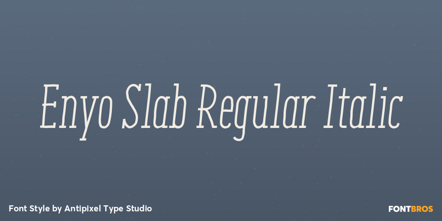 Enyo Slab Regular Italic Poster