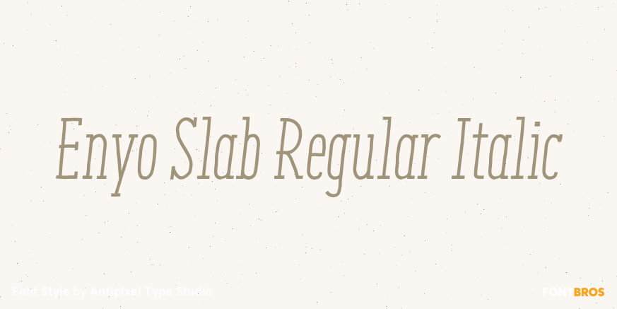 Enyo Slab Regular Italic Poster