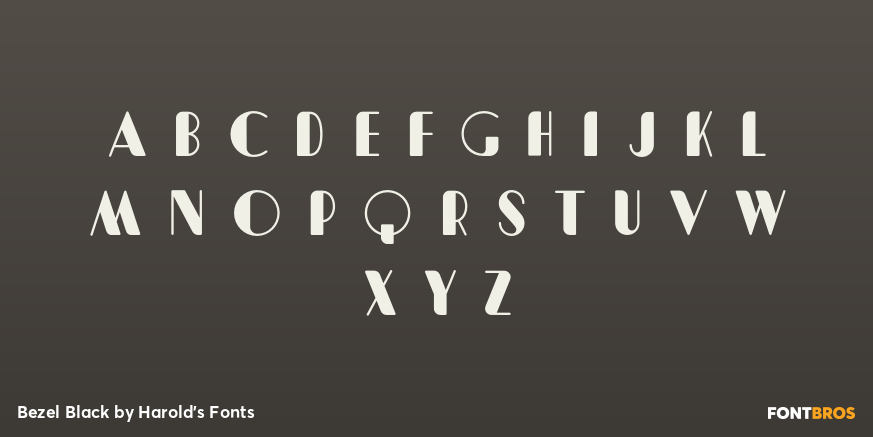 Bezel Black Font Poster #2