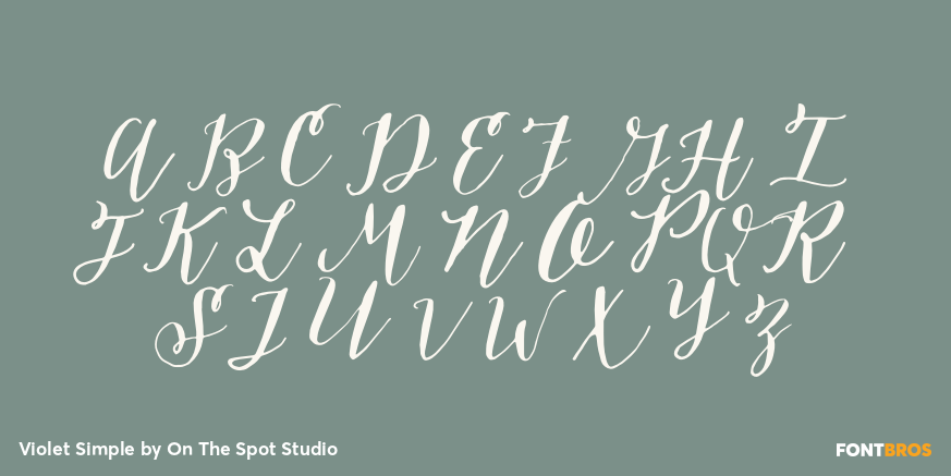 Violet Simple Font Poster #2