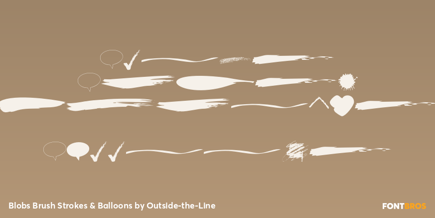 Blobs Brush Strokes & Balloons Font Poster #1