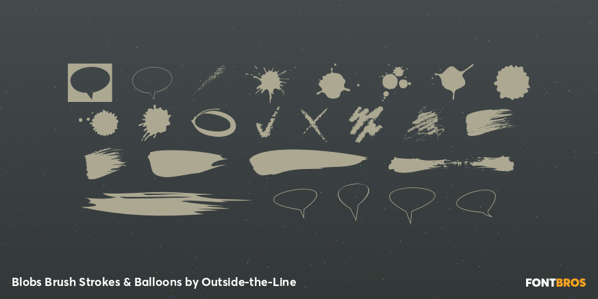 Blobs Brush Strokes & Balloons Font Poster #2