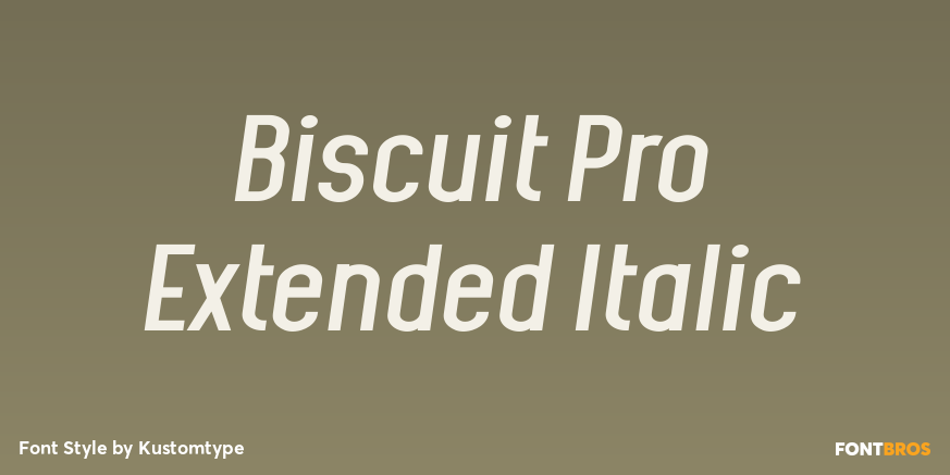 Biscuit Pro Extended Italic Poster