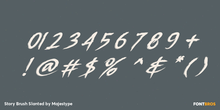 Story Brush Slanted Font Poster #1