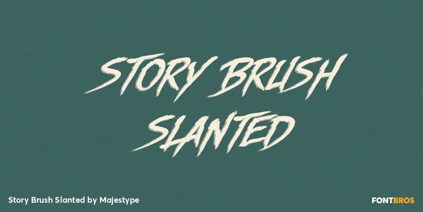 Story Brush Slanted Font Poster