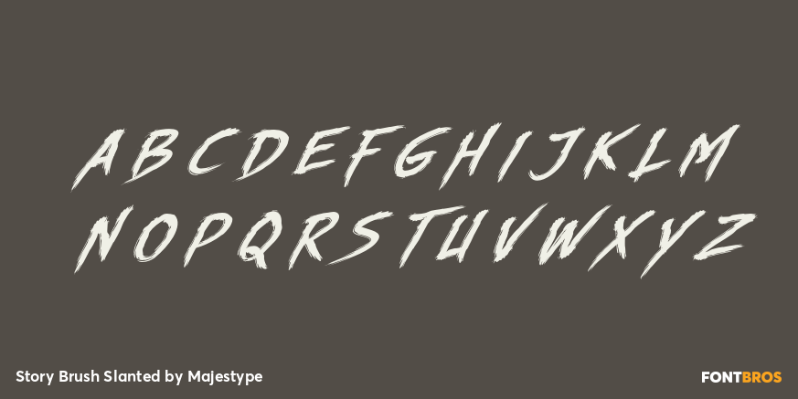 Story Brush Slanted Font Poster #3