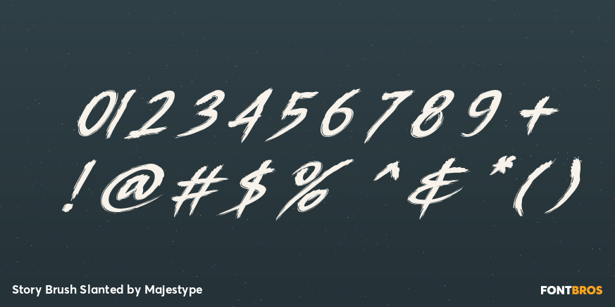 Story Brush Slanted Font Poster #4