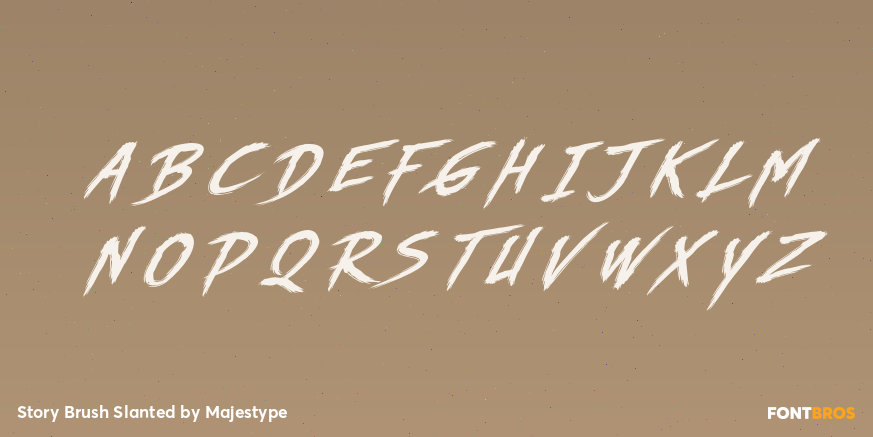 Story Brush Slanted Font Poster #1