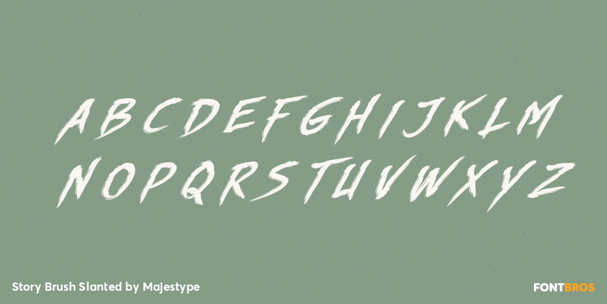 Story Brush Slanted Font Poster #1