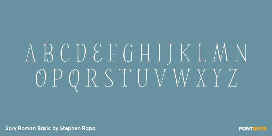 Stephen Rapp Typographer Spry Roman Basic Font Style by Stephen Rapp | Font Bros