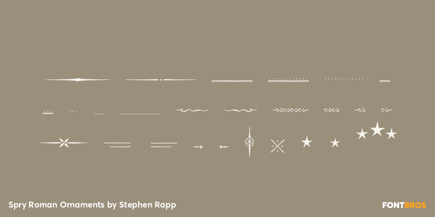 Spry Roman Ornaments Font Poster #3