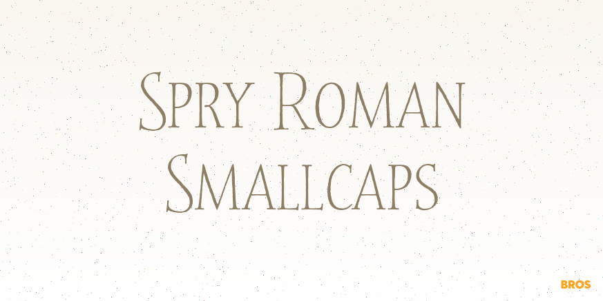 Spry Roman Smallcaps Poster
