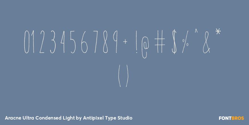 Aracne Ultra Condensed Light Font Poster #4