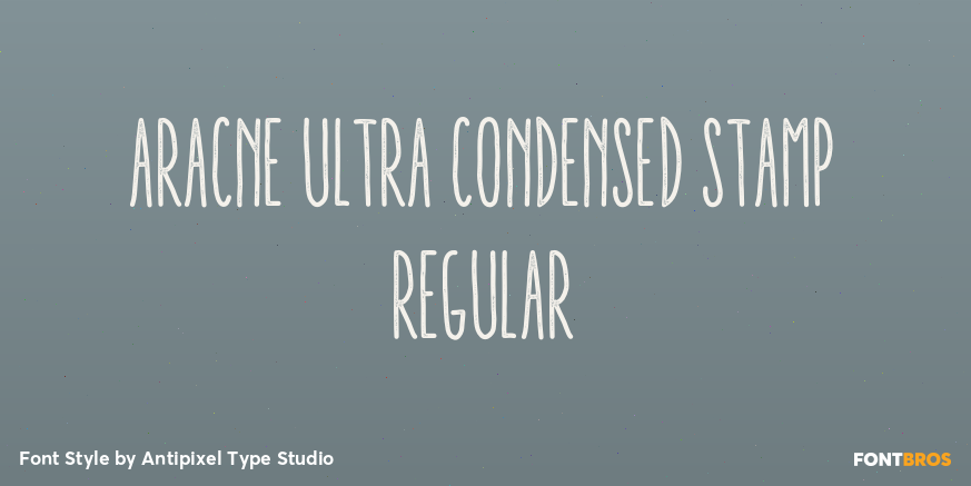 Aracne Ultra Condensed Stamp Regular Font Poster #1