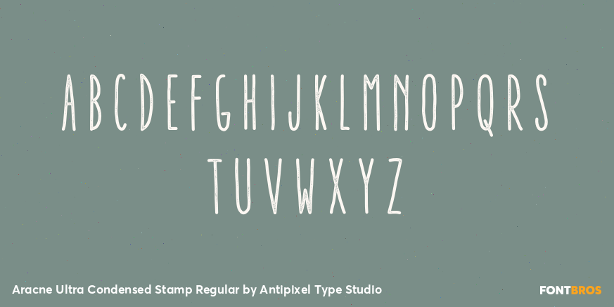 Aracne Ultra Condensed Stamp Regular Font Poster #1