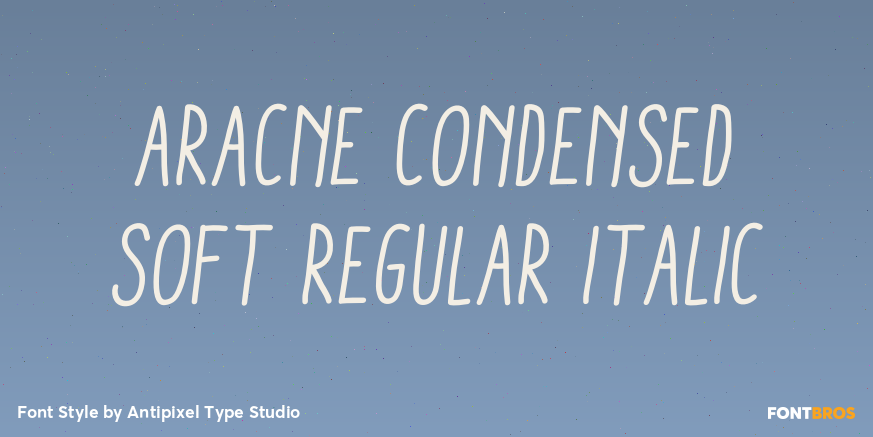 Aracne Condensed Soft Regular Italic Font Poster #1