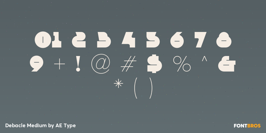 Debacle Medium Font Poster #4