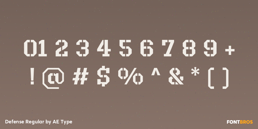 Defense Regular Font Poster #1