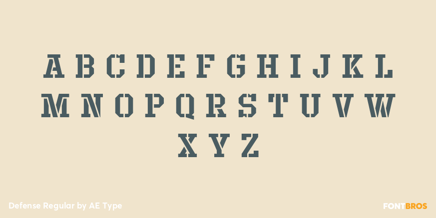 Defense Regular Font Poster #2