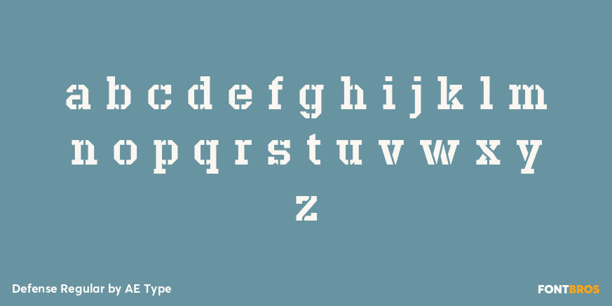 Defense Regular Font Poster #3