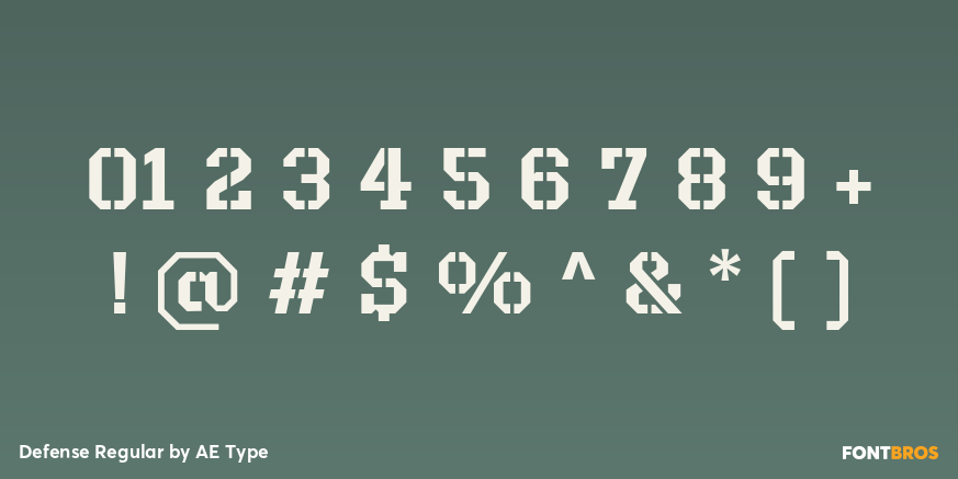 Defense Regular Font Poster #4