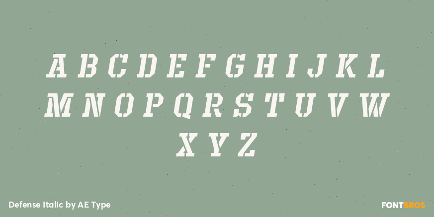 Defense Italic Font Poster #2