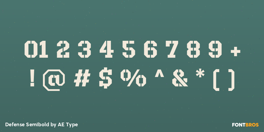 Defense Semibold Font Poster #1