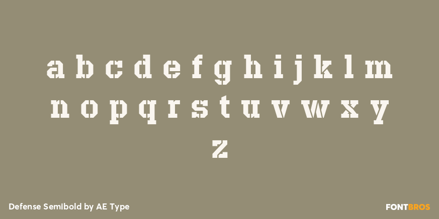 Defense Semibold Font Poster #1