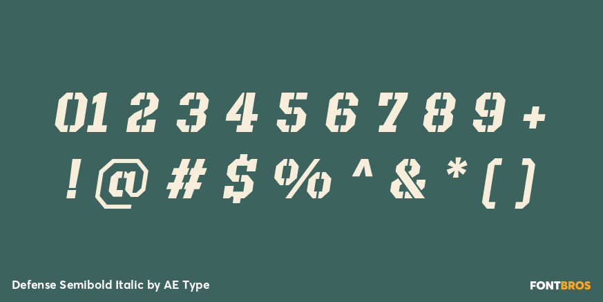 Defense Semibold Italic Font Poster #1