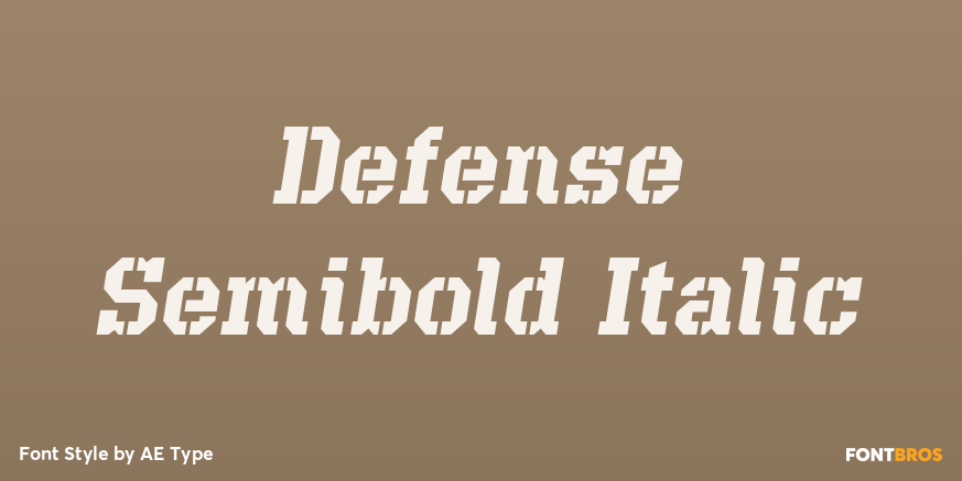 Defense Semibold Italic Poster