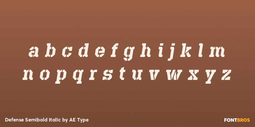Defense Semibold Italic Font Poster #1