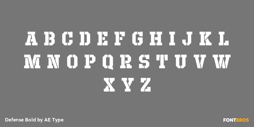 Defense Bold Font Poster #2