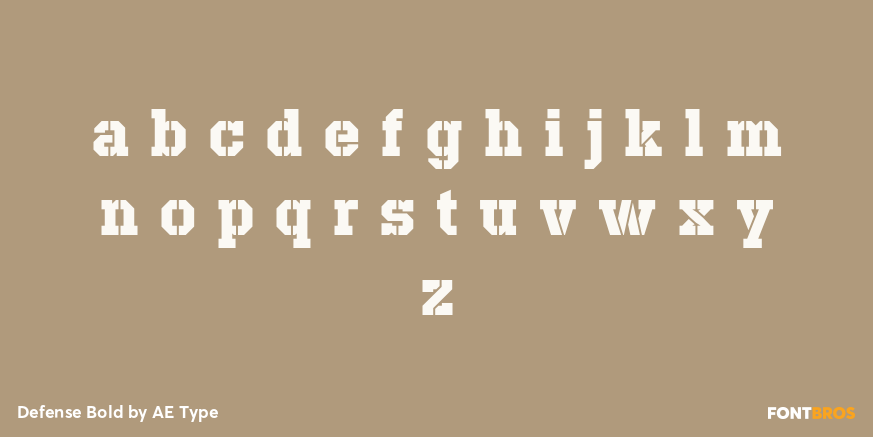 Defense Bold Font Poster #1