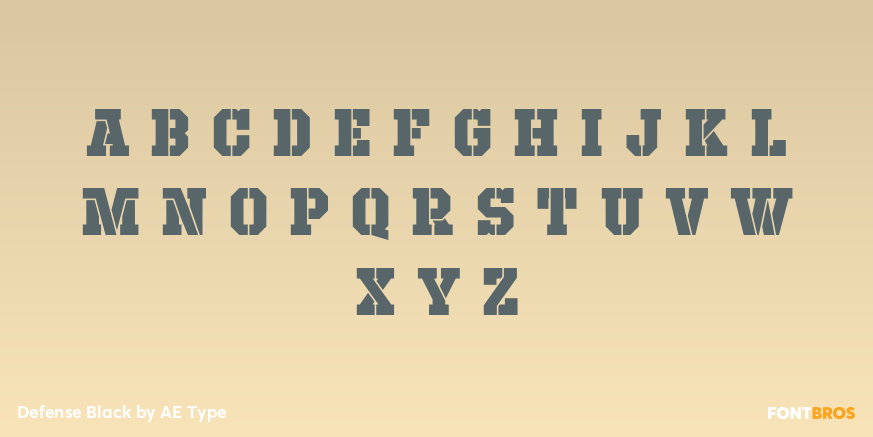 Defense Black Font Poster #2