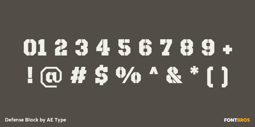 Defense Black Font Poster #4