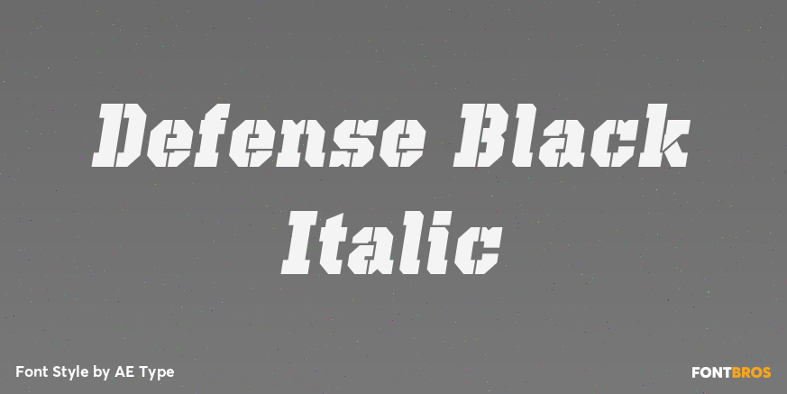Defense Black Italic Poster
