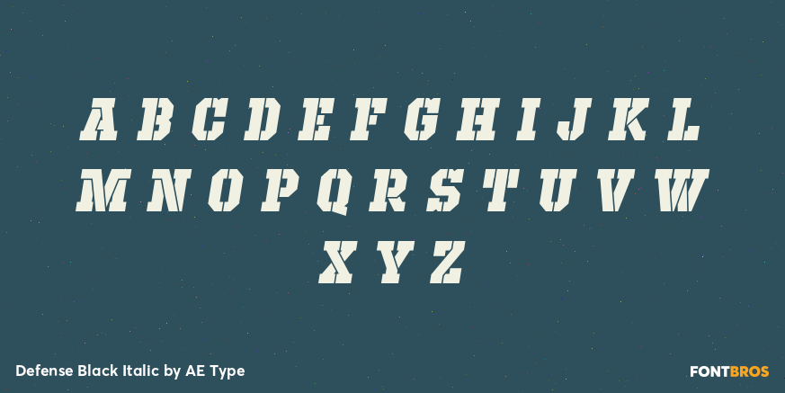 Defense Black Italic Font Poster #2