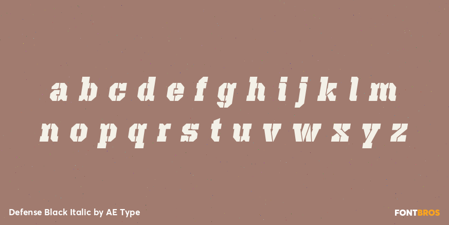 Defense Black Italic Font Poster #3