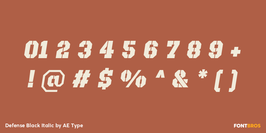 Defense Black Italic Font Poster #4