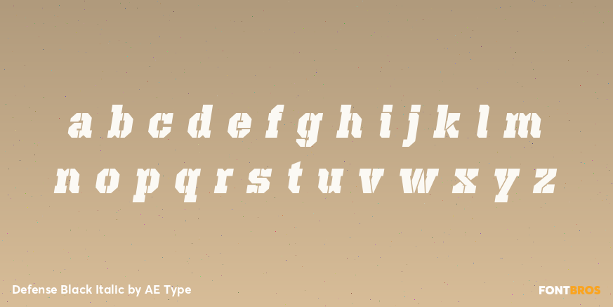 Defense Black Italic Font Poster #1