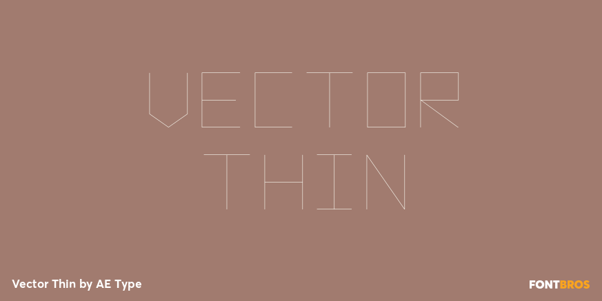 Vector Thin Font Poster #1