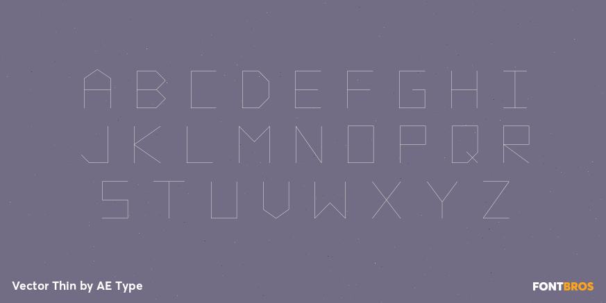 Vector Thin Font Poster #3