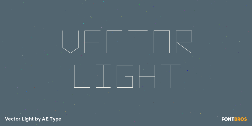 Vector Light Font Poster #1